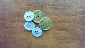 Locally crafted ceramic buttons made by BeadFreaky that I found on Etsy